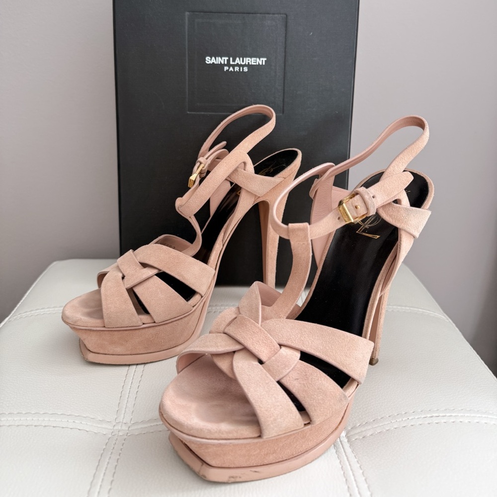 Saint Laurent Tribute Blush Pink Heels